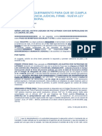 Modelo de Requerimiento para Que Se Cumpla Con La Sentencia Judicial Firme