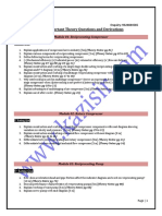 MUS Important Theory Questions and Derivations: Module 01: Reciprocating Compressor