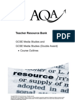 Teacher Resource Bank GCSE Media Studies Course Outlines