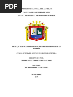 Implementación de Procesos de Seguridad en Minería