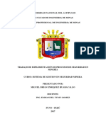 Implementación de Procesos de Seguridad en Minería