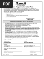 Marriott Explore Program Authorization Form | PDF