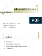 Fisherpalms Based Palmprint Reco Gnition: Advisor: Wen-Shiung Chen Student: Tzung-Ru Li Date: 2007/10/11