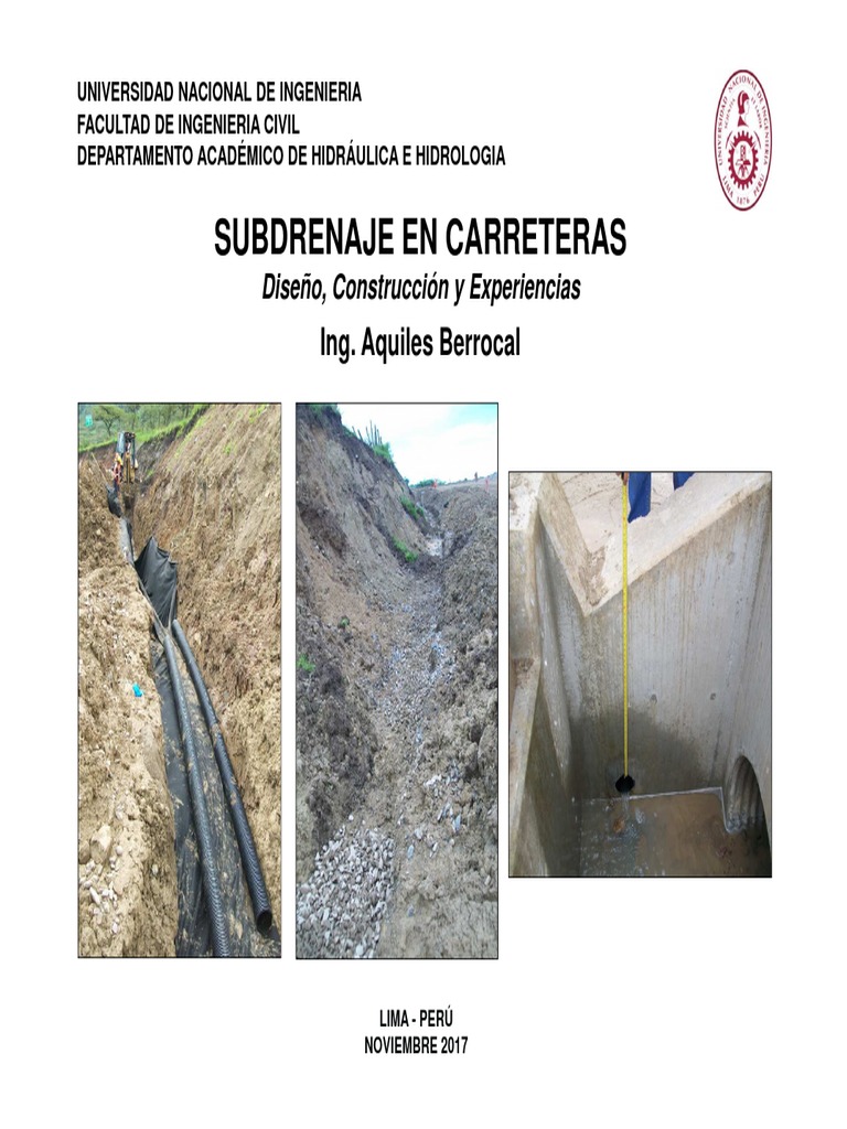 Subdrenaje | Agua subterránea | Precipitación