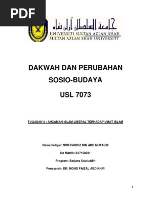 Tugasan 3 Islam Liberal Pdf