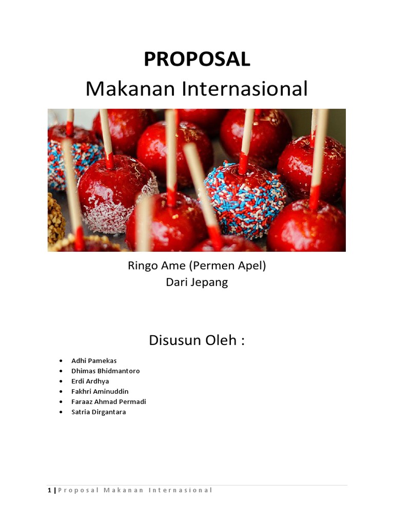 Proposal Makanan Internasional Guru Paud