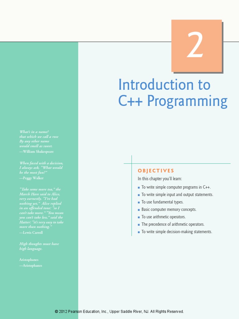 cpphtp8LM 02 PDF | PDF | C++ | Integer (Computer Science)