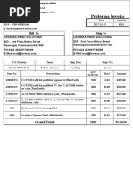 Proforma Invoice: Bill To Ship To