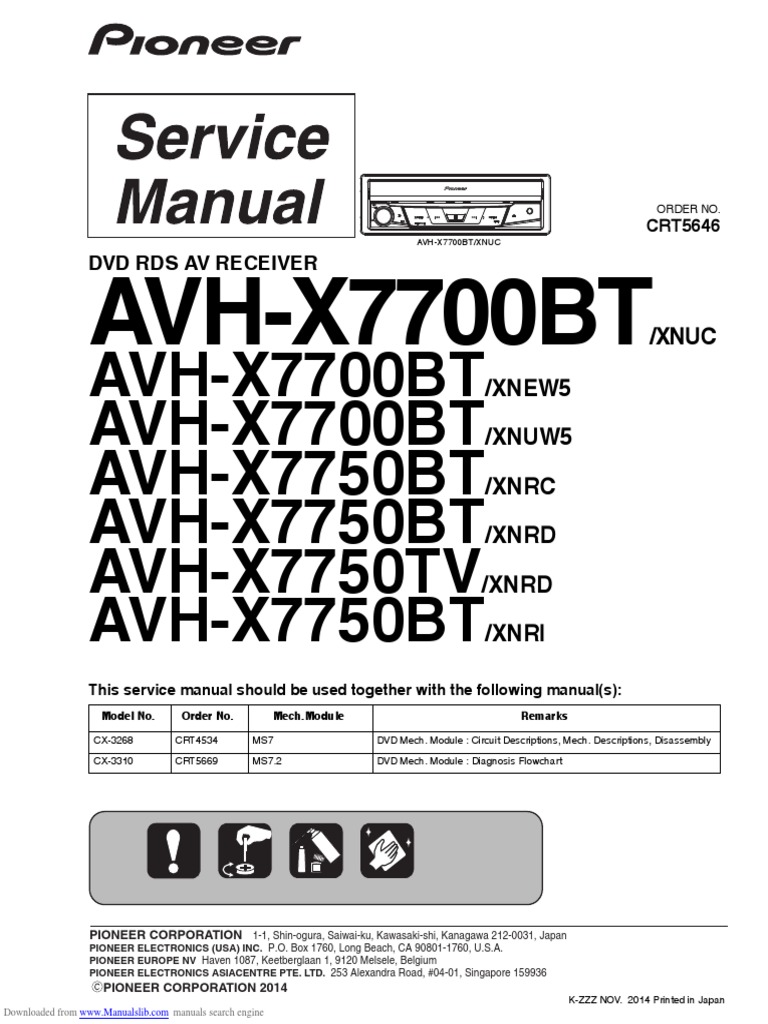 SEG 教材(Fクラス) Pioeer Manual Service Avhx7700btxnuc | PDF | Laser | Soldering