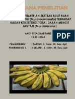 PENGARUH PEMBERIAN EKSTRAK KULIT BUAH PISANG KEPOK (Musa Acuminata) TERHADAP KADAR KOLESTEROL TOTAL DARAH MENCIT JANTAN (Mus Musculus)