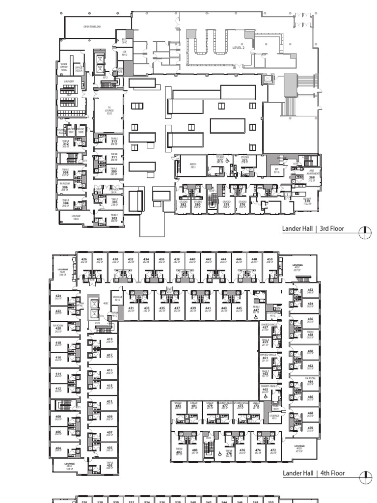 Lander Hall Floor Plans Overview | PDF | Buildings And Structures