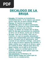 Decalogo de La Bruja