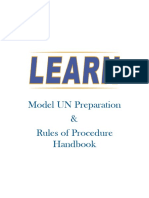 Model UN Handbook & Rules of Procedure Guide