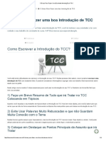 5 Dicas Para Fazer Uma Excelente Introdução Do TCC