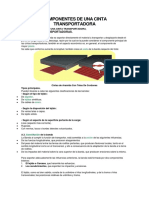 Componentes clave de una cinta transportadora