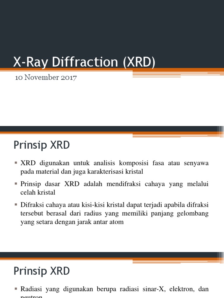 Prinsip dan Kegunaan X-Ray Diffraction | PDF | Sains & Matematika