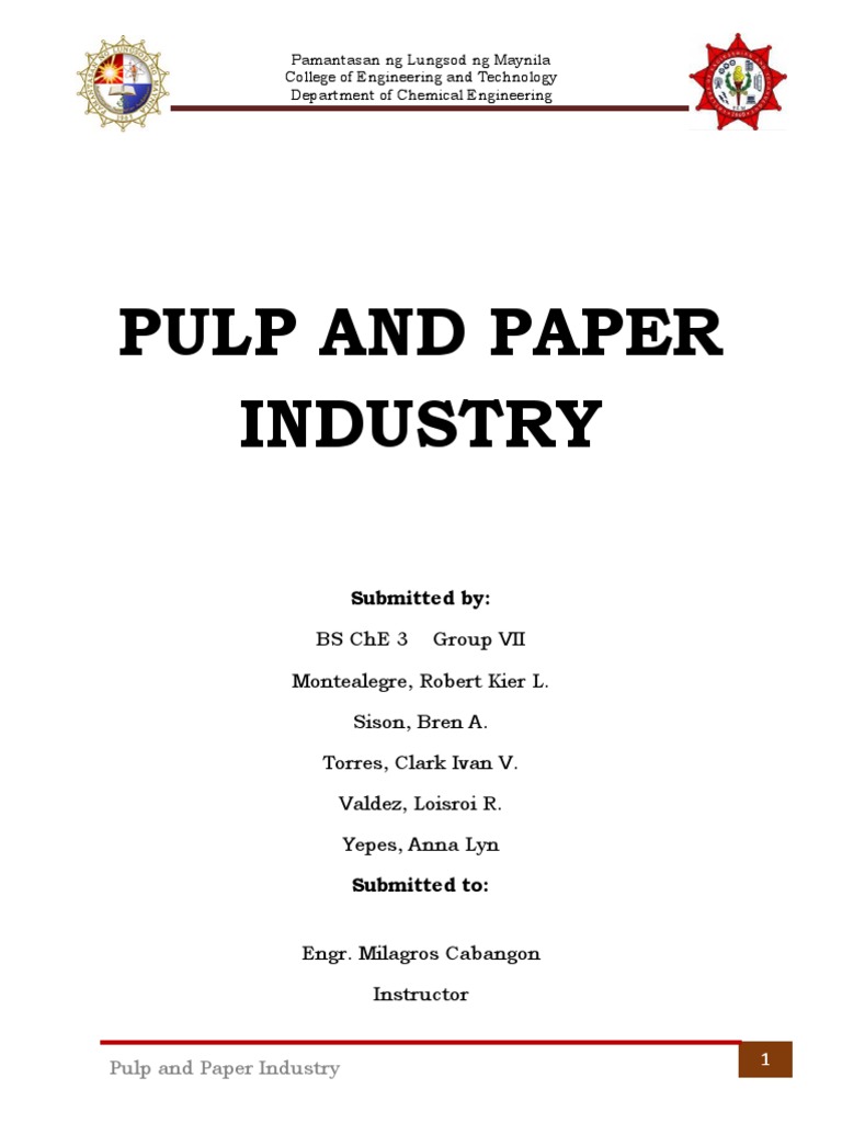 PULP AND PAPER INDUSTRY.pdf Pulp (Paper) Lignin