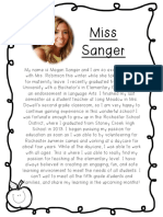 Megan Sanger Intro Letter