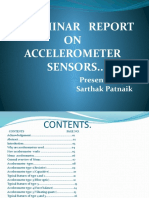 A Seminar Report ON Accelerometer Sensors..: Presented By:-Sarthak Patnaik