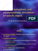 7.Effects of Sympathetic and Parasympathetic Stimulation on Specific