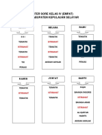 Roster Sore Kelas IV