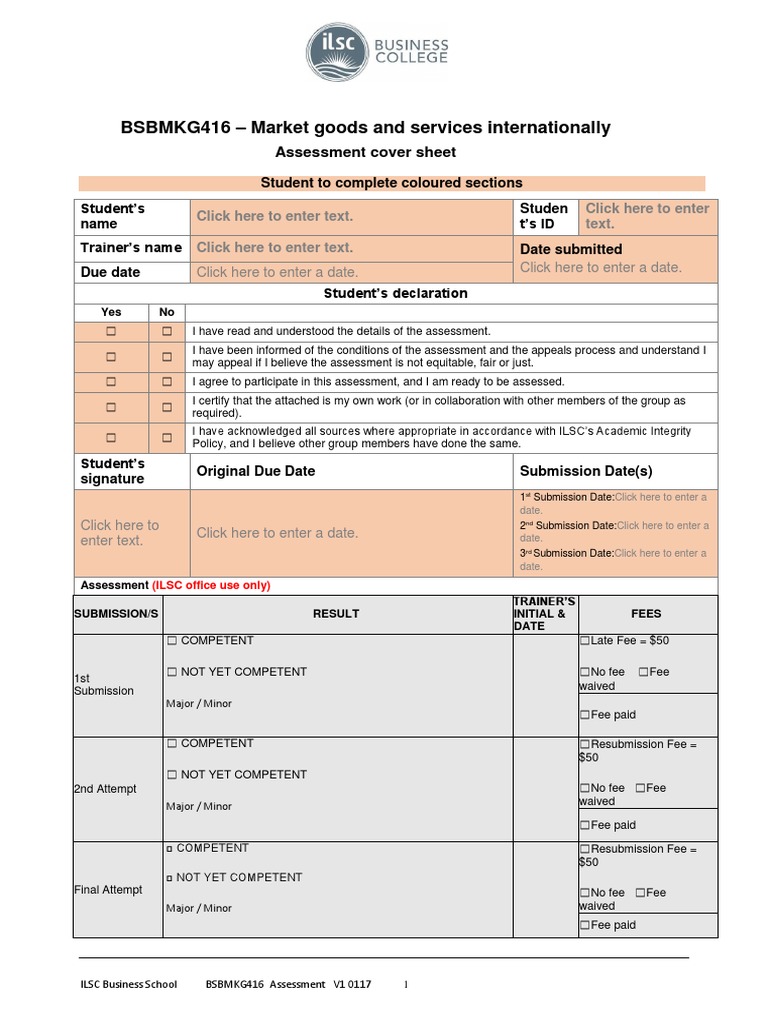 International Marketing Assessment Guide | PDF | Feasibility Study ...