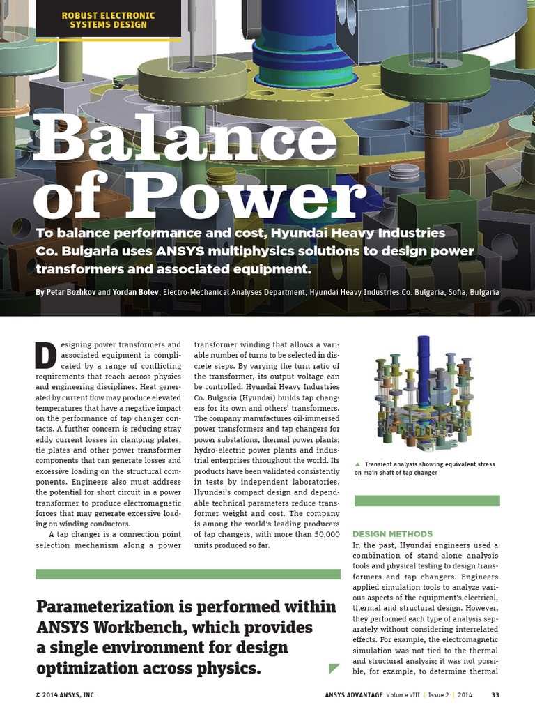 Balance of Power Multiphysics AA V8 I2 | PDF | Transformer | Simulation