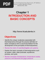 Introduction and Basic Concepts: Thermodynamics: An Engineering Approach, 6 Edition