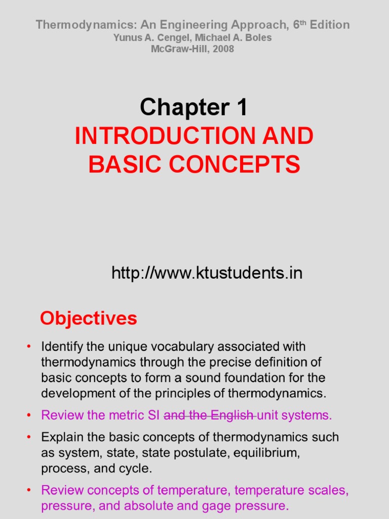 Introduction to Thermodynamics Concepts | PDF | Temperature ...