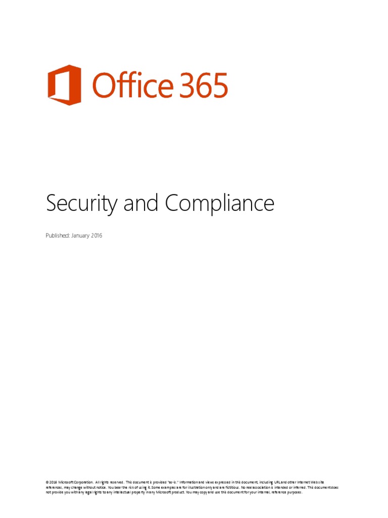Security in Office - 365 | PDF | Office 365 | Computer Security