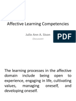 Affective Learning Competencies in Genetics Education