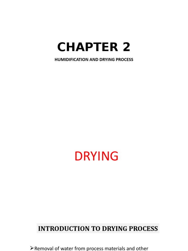 Chapter 2 Drying Process | PDF | Humidity | Evaporation