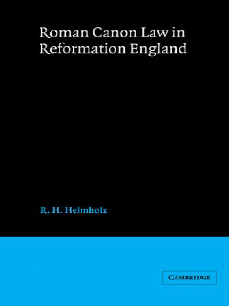 Roman Canon Law in Reformation England (Studies in English Legal