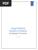 Predictive Analytics For Reducing Employee Turnover - Sanjay K Raj