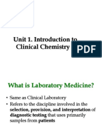 Unit 1. Introduction To Clinical Chemistry 1