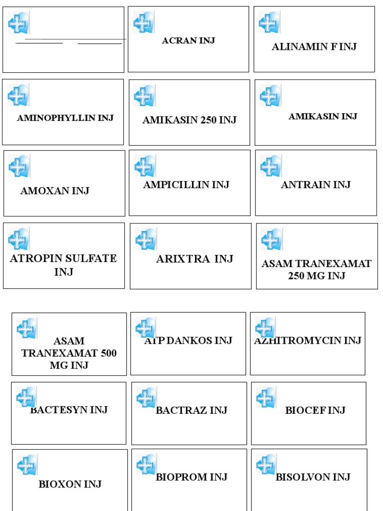Comprehensive List of Injectable Medications | PDF