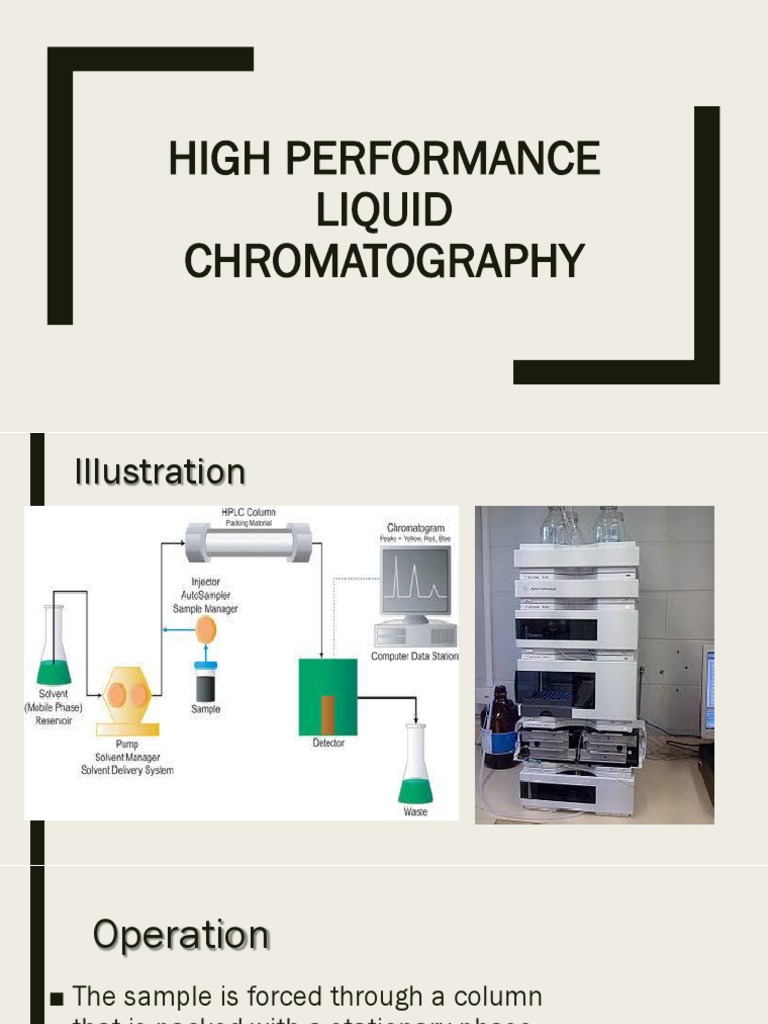 High Performance Liquid Chromatography PDF Chromatography High