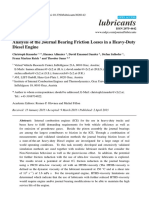 Lubricants: Analysis of The Journal Bearing Friction Losses in A Heavy-Duty Diesel Engine