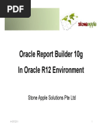 Oracle Report 10g Training