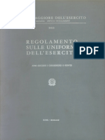 Regolamento Sulle Uniformi Dell'esercito (5412) 1971 PDF