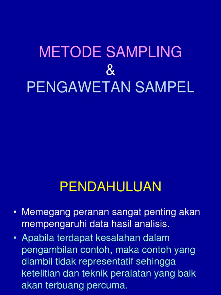 4158-Alia-1 METODE SAMPLING PDF | PDF