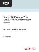 Veritas Netbackup™ For Lotus Notes Administrator'S Guide: For Unix, Windows, and Linux