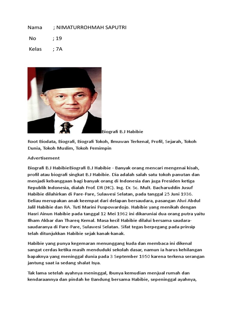 Biografi B J Habibie Pdf