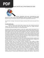 Download KAJIAN LANDASAN ONTOLOGI Epistemologi Dan Aksiologi Sebuah Penelitian by Rosmala Dewi Siregar SN366808117 doc pdf