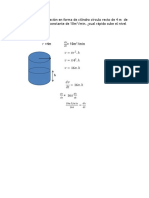 Un Tanque de Cloración en Forma de Cilindro Círculo Recto de 4 M de Radio Que La Razón Constante de 10m3