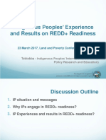 Indigenous Peoples' Experience and Results On REDD+ Readiness