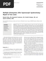 Multiple Leiomyomas After Laparoscopic Hysterectomy: Report of Two Cases