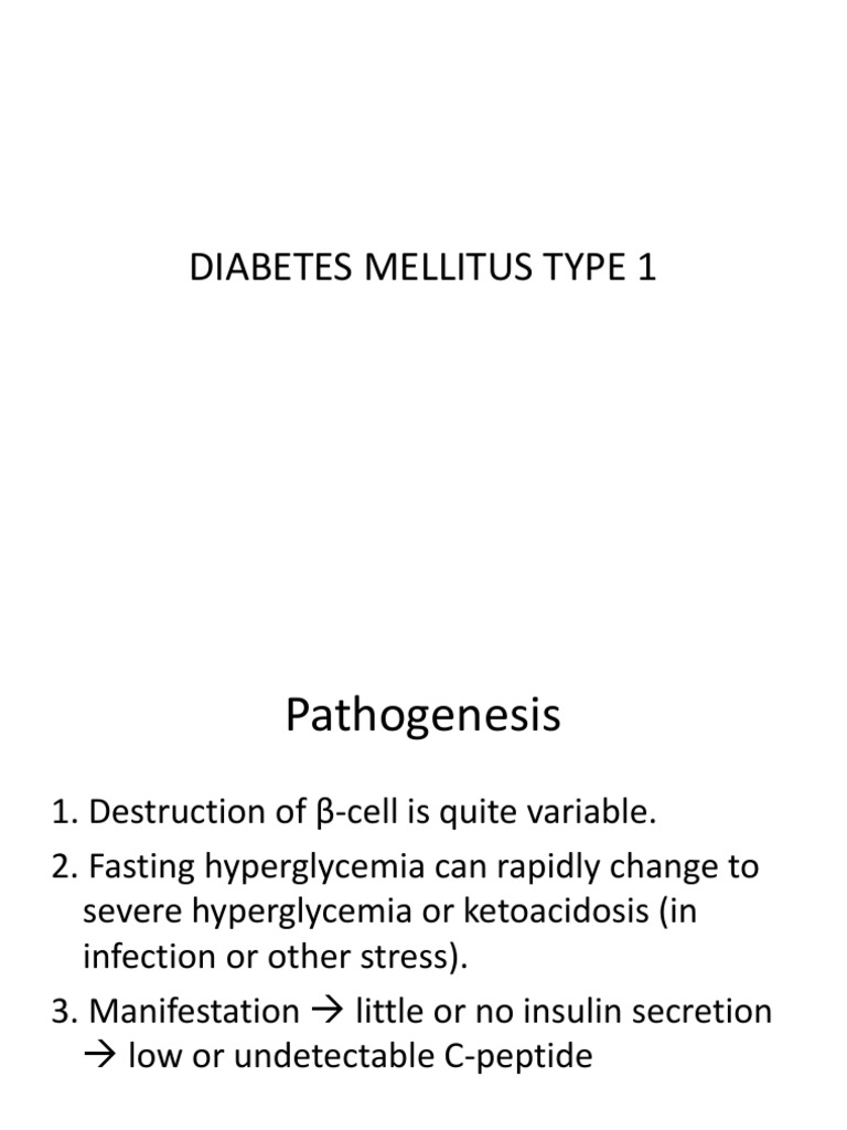 Pathogenesis & Pathophysiology of Diabetes Mellitus | PDF