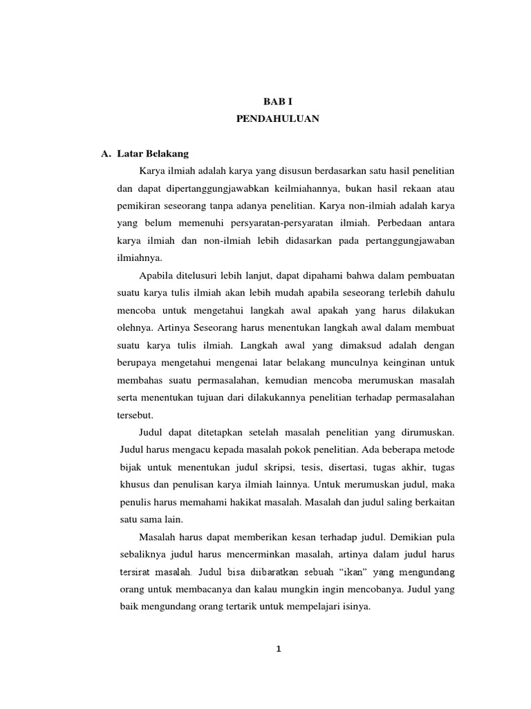 133teknik Memilih Judul Karya Tulis Ilmiah