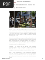 Por Que Derrubamos o Busto de Suplicy de Lacerda